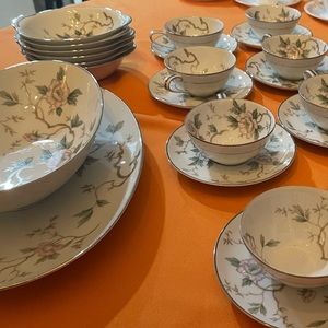 Norataki fine China porcelain and silver floral #norataki